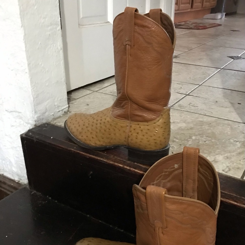 Mens Tony Lama Ostrich boots